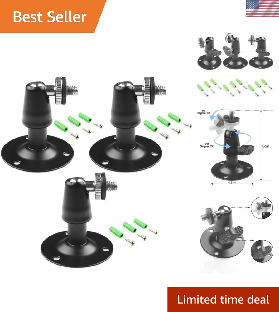 Versatile Wall Mount Bracket for Oculus Rift & Arlo Security Cameras - 3 Pack