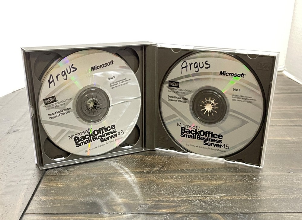 Windows BackOffice Small Business Server 4.0 PC Software Discs CDs 1997 Vtg