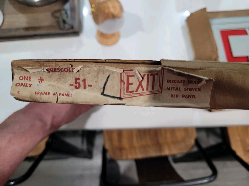 NOS 2 Vintage Exit Signs