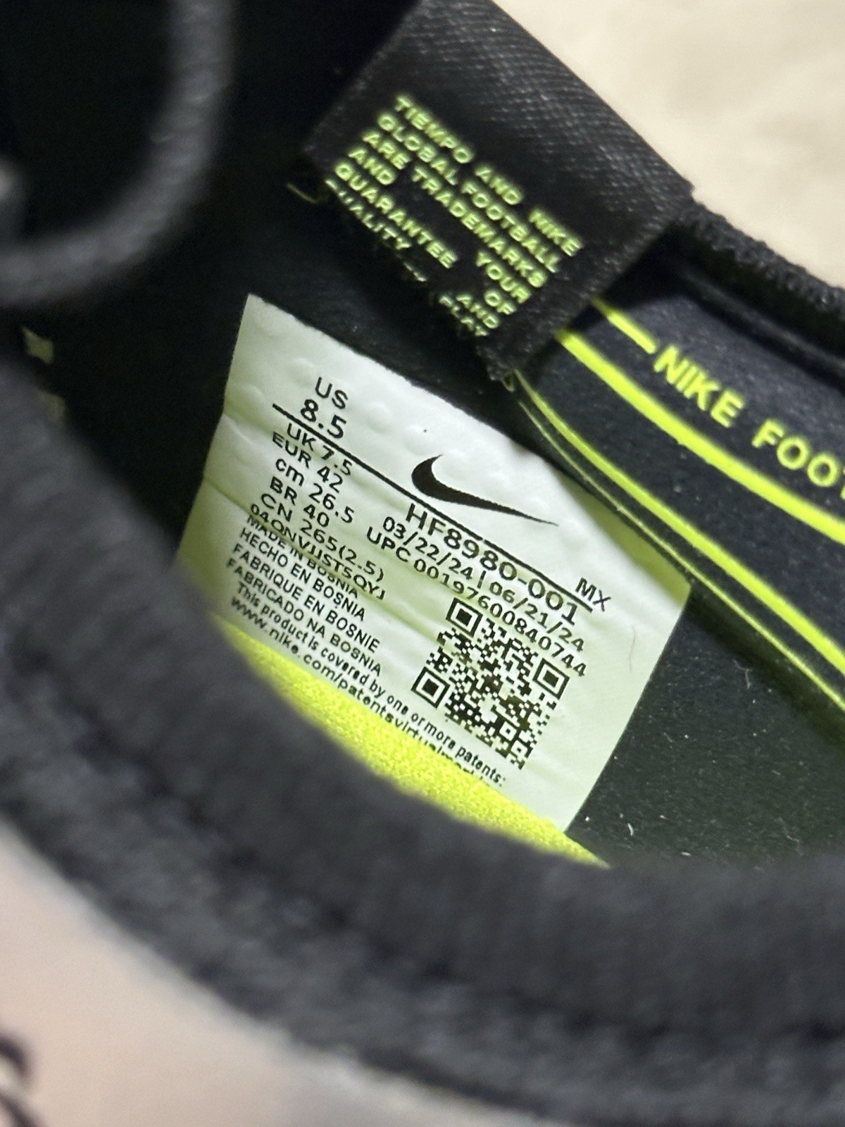 Men Nike Tiempo Legend 10 Elite FG Pro Soccer Cleats HF8980-001 Sz 8.5