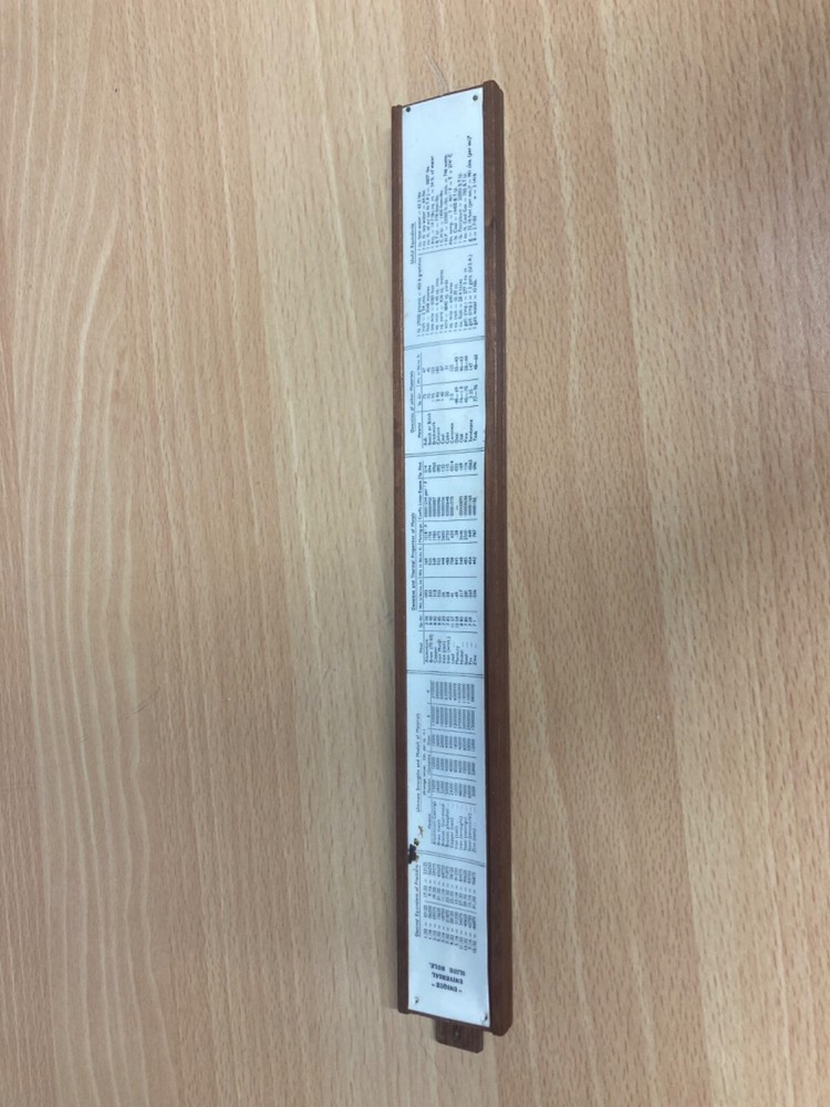 Vintage Classic 11 Slide Ruler Wood Celluloid with Pattern Maker Info on Back
