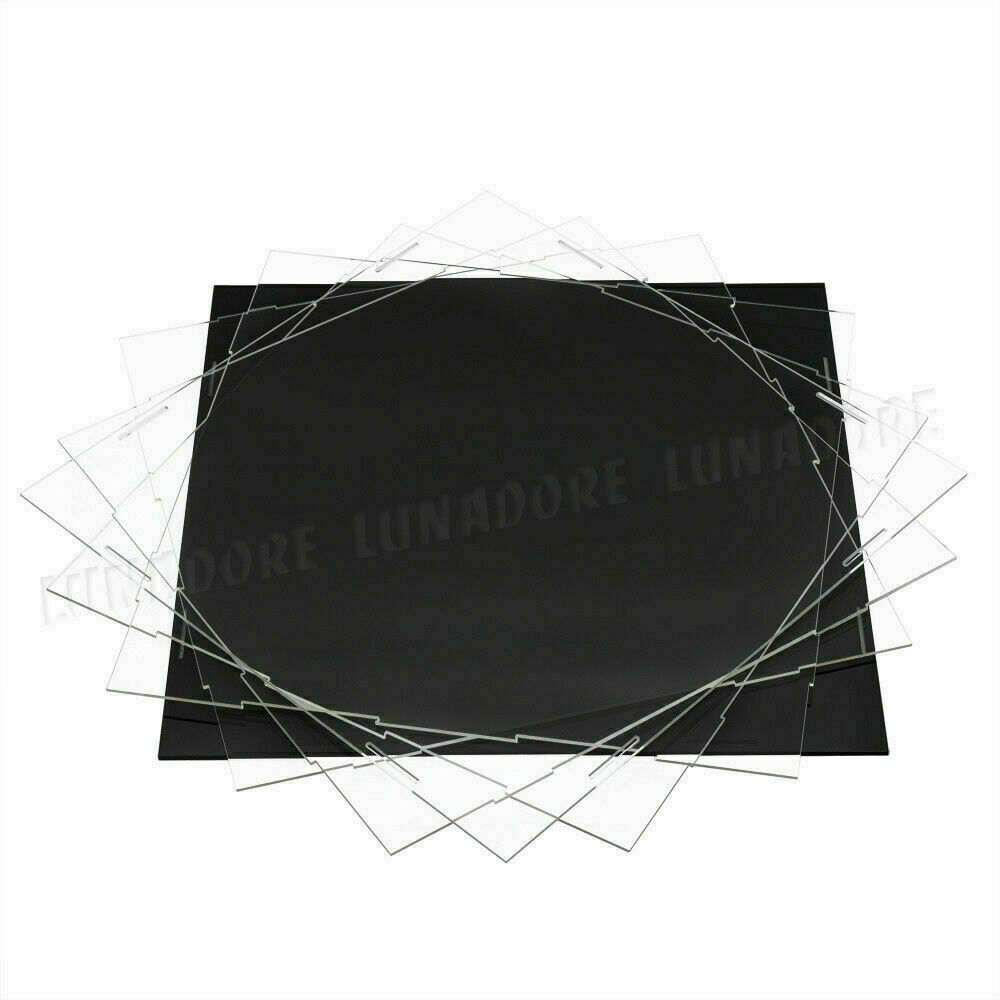 US 16"/40cm Acrylic Plastic Display Box Big Perspex Case Dustproof Self-Install