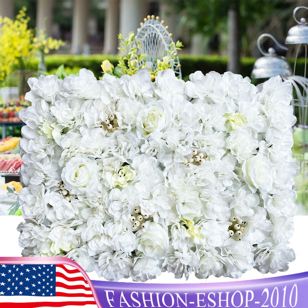 12* Artificial Flower Wall Panel Wedding Backdrop Event Party Flower Wall Panel