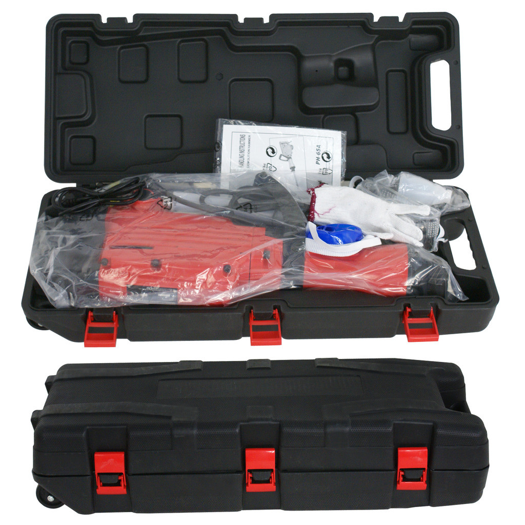 2200W Heavy Duty Electric Demolition Jack Hammer Concrete Breaker w/Case, Gloves