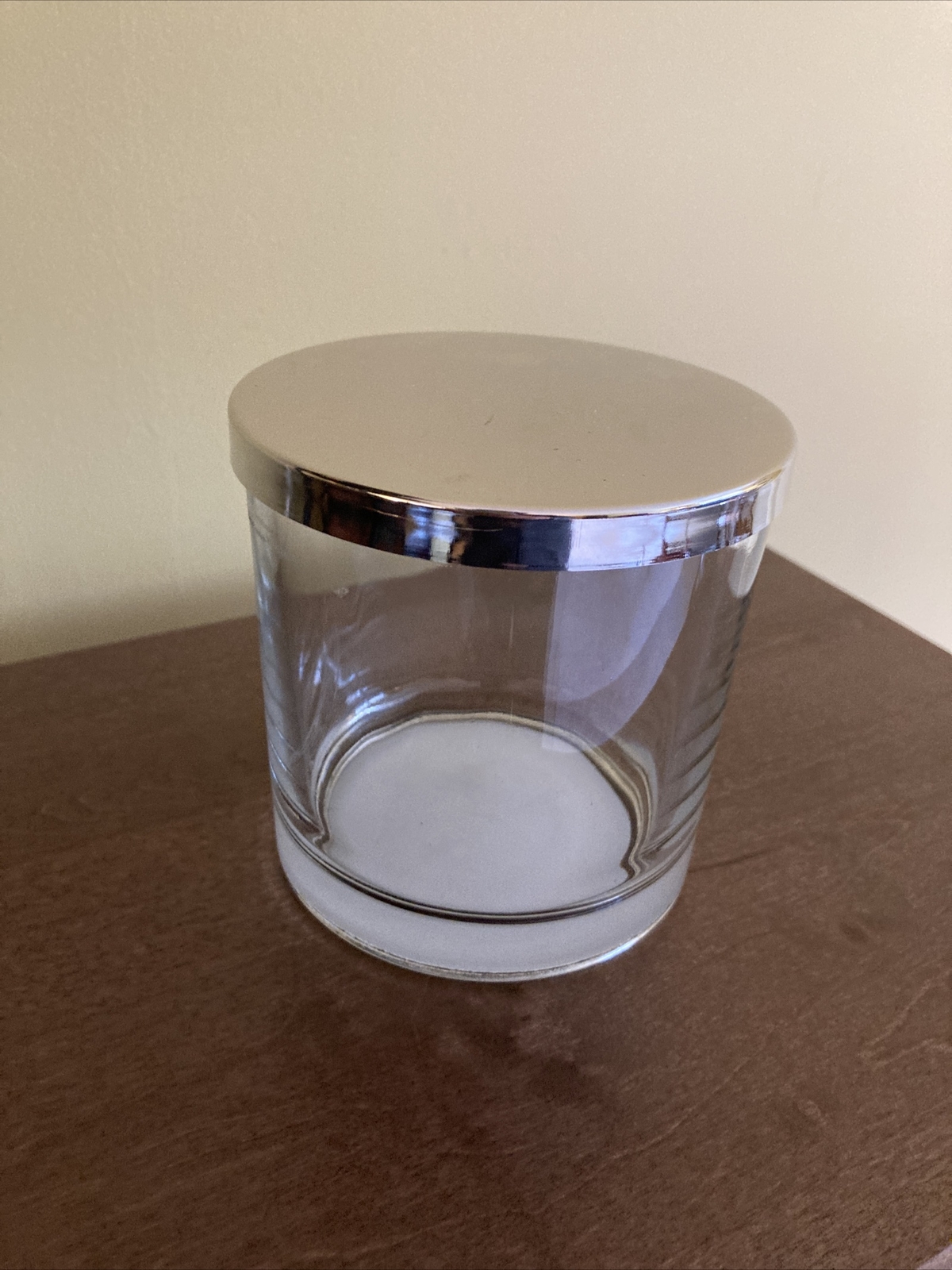Clear Glass Candle Jar with lid, 14 oz, clean and empty, quantities available