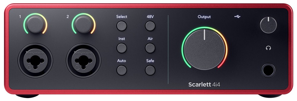 Focusrite Scarlett 4i4 4th Gen Studio Recording USB Audio Interface+Software