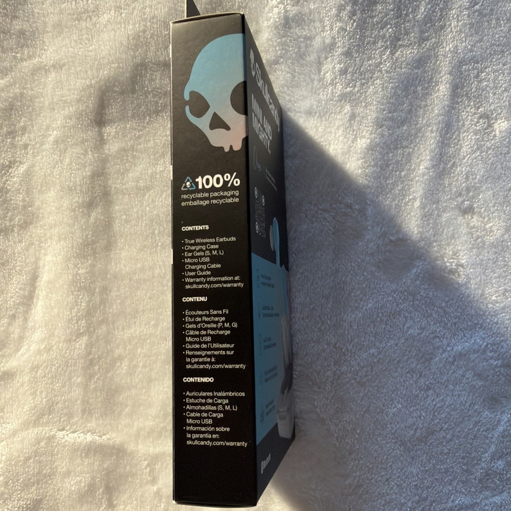 Skullcandy Dime Wireless In-Ear Headset - Light Gray/Blue