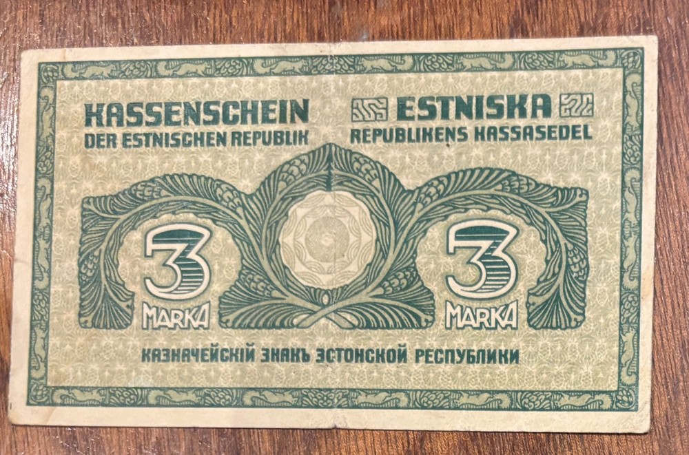 Estonia: 3 Marks  1919 Banknote Pick 44