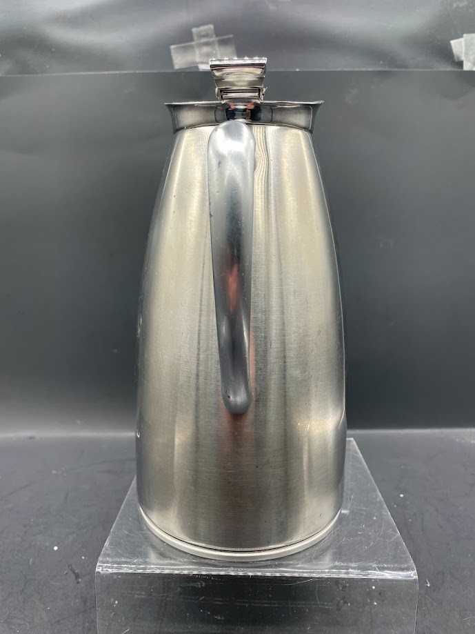 Vintage Stainless Insulated Silver Brit. Design Carafe Coffee Chocolate Pot