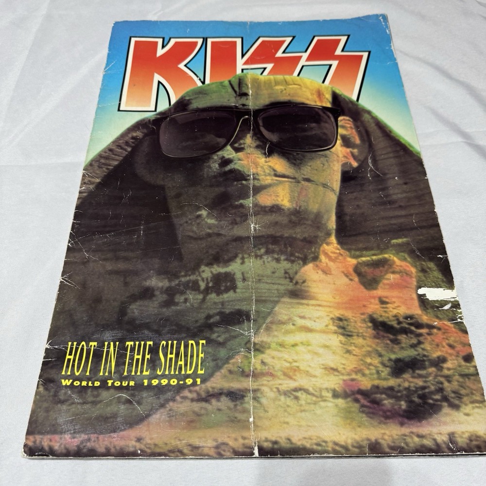 VTG Kiss Oversized World Tour Program 1990 - 91 Hot In The Shade 19.5”x 13.25”