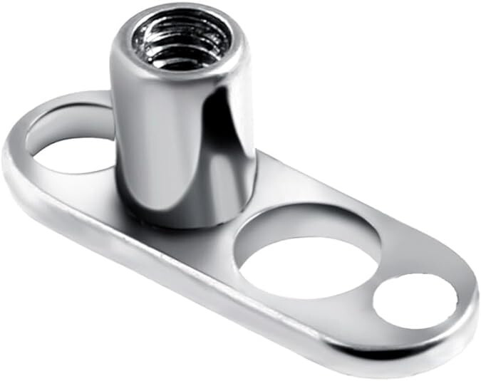 14G Dermal Piercing Kit 4mm CZ Base MicroDermal Anchor Hemostat Forceps Punch