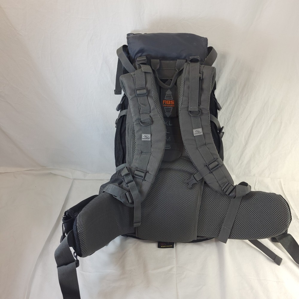 Highlander Discovery 65L Backpack Rucksack Hiking Bag Adjustable, Rain Cover