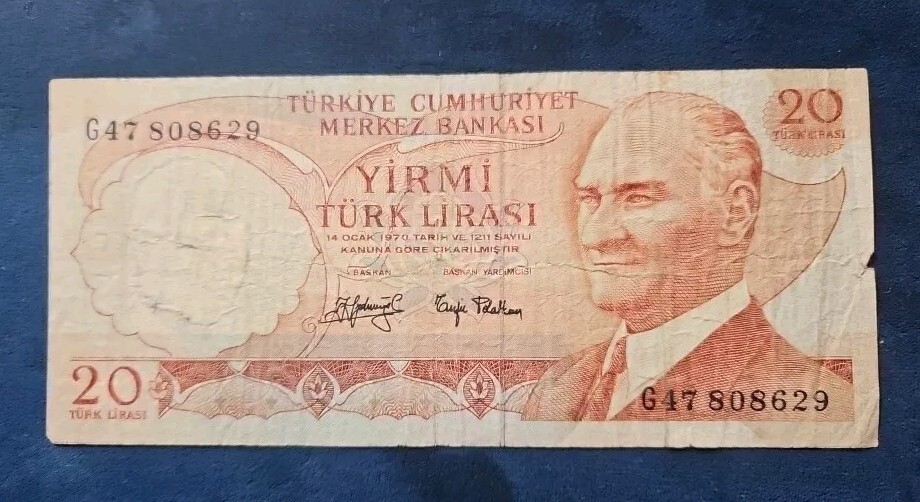 Ticket Turkey 20 Lirasi 1970
