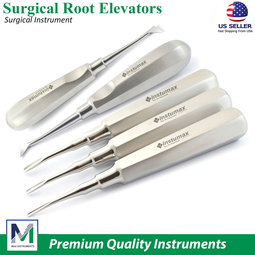 5 Pcs Dental Surgery Extracting Luxating Apical Root Tip Elevator German Grade