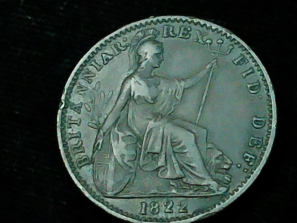 Attractive 1822 Early Great Britain Farthing