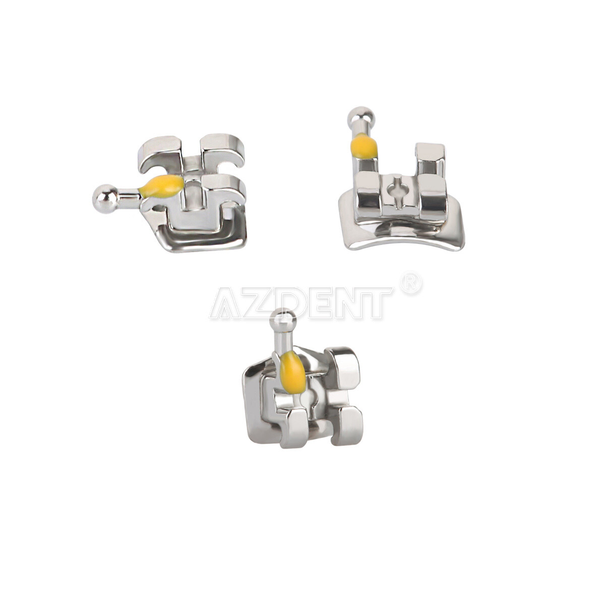 AZDENT Dental Orthodontic Brackets Metal Braces Standard MBT 022 Hooks 3-4-5/3