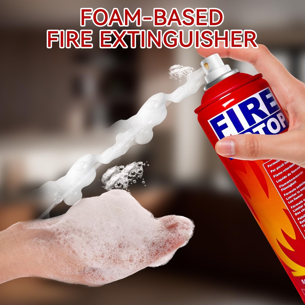 4Pack Fire Extinguisher with Mount Brackets，Portable for Home, Kitchen, Car, ...