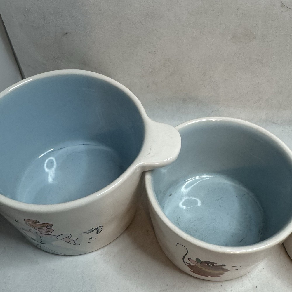 Rae Dunn Disney Princess Cinderella Ceramic Nesting Measuring Cup Set
