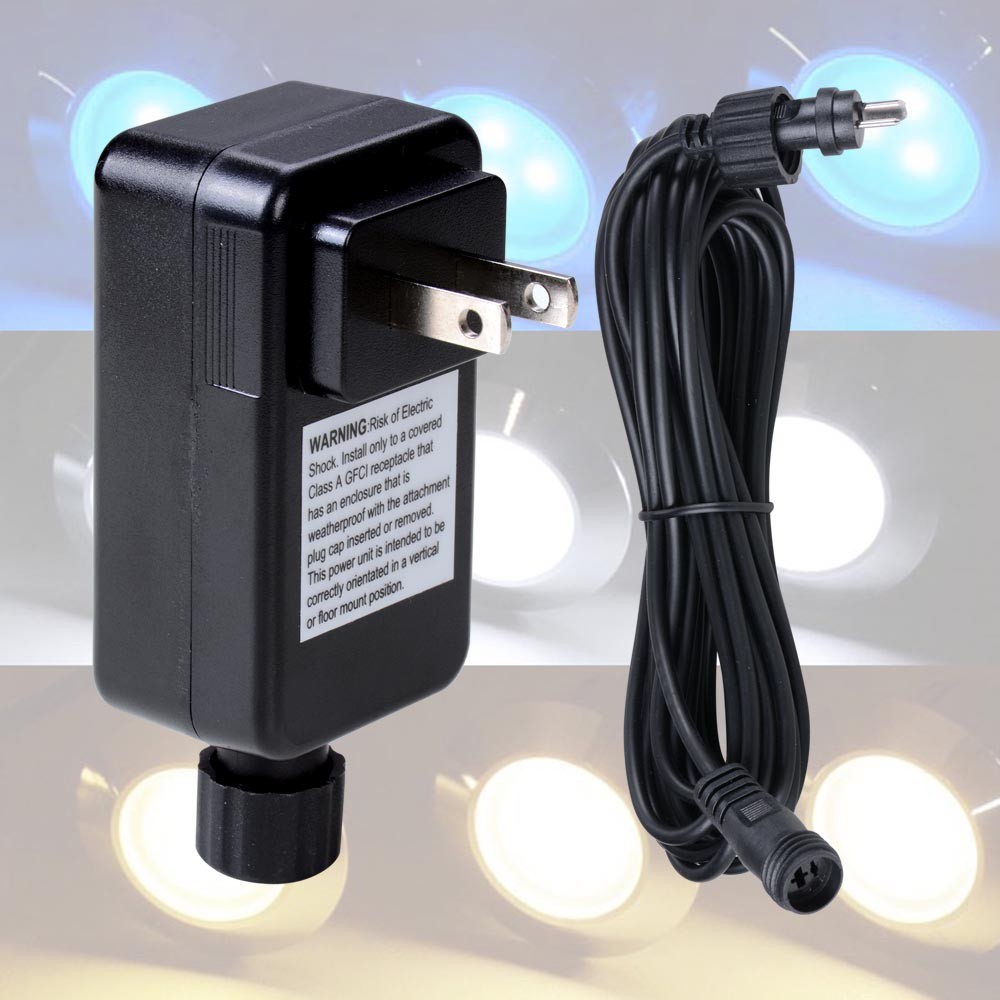 12V Transformer Plug &16Ft Wire Cable Power Cord Only For Yescom LED Deck Light