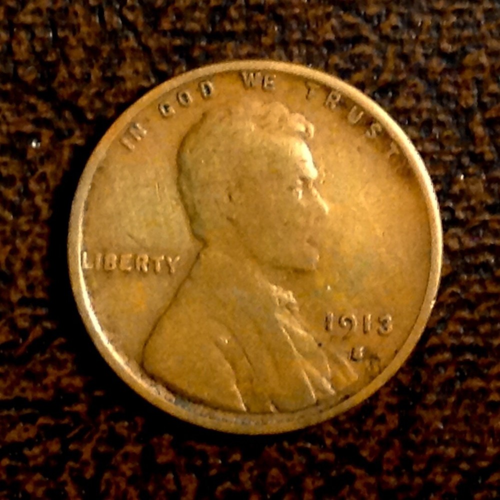 1913 S  LINCOLN CENT - FREE US SHIPPING cd -