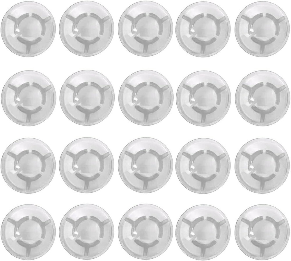 20PCS Guitar Effects Pedal Footswitch Toppers Plastic Transparent Round
