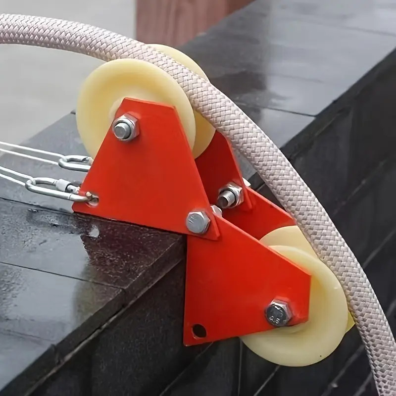 Heavy-Duty Foldable Manual Pulley System with Durable Metal Frame Labor-Saving