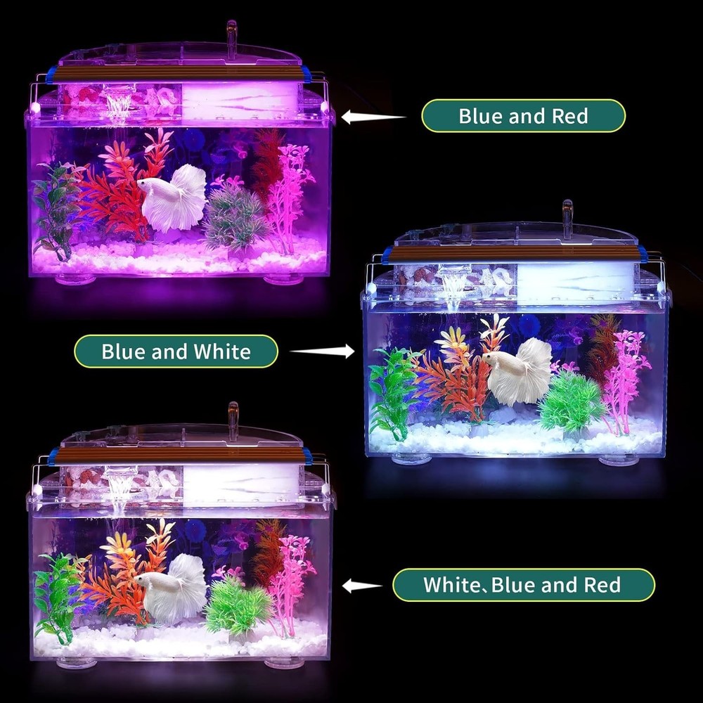 25 Gallon Betta Aquarium Kit with Self Cleaning System and Complete Accessories