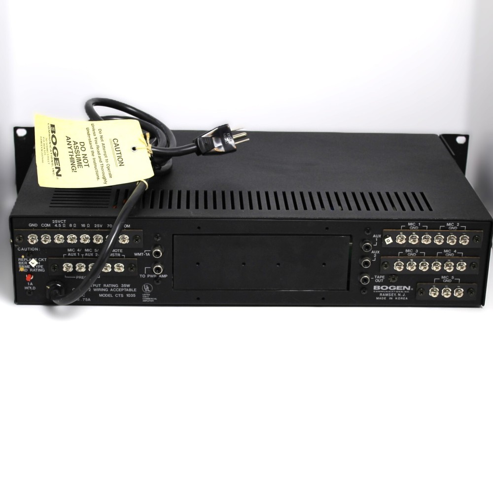 Bogen Acoustic Equalizer Model CTS 1035 Public Address Amplifier Rack mount