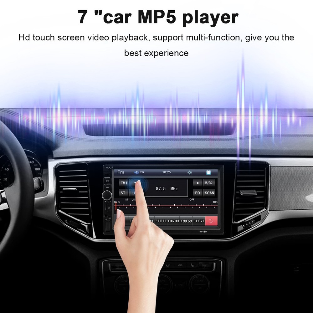 7" Double 2Din Car Stereo Radio Apple/Android Car Bluetooth Player Touch Screen