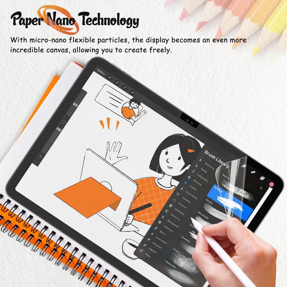 KCT 2 Pack Paperfeel Screen Protector Compatible with iPad A16 11th 10.9‘’