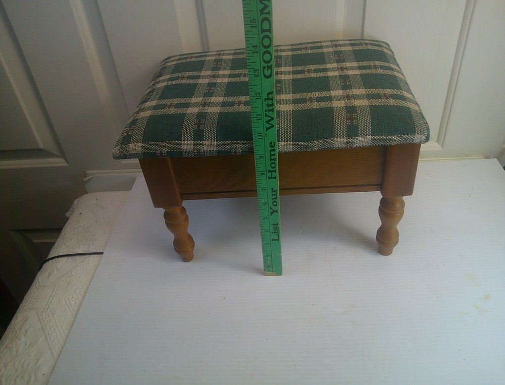 Retro small Foot Stool Ottoman Mid Century