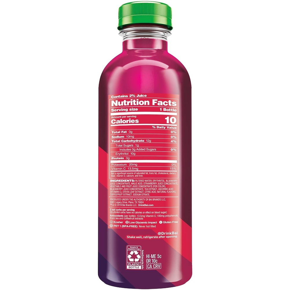 Boost Buka Black Raspberry, Antioxidant Infused Beverage, 18 Fl Oz Bottle (Pa...