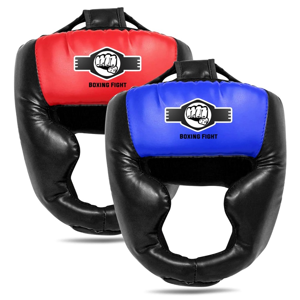 2 Pack Boxing Headgear, Gear Equipment Small-Medium, Red & Blue