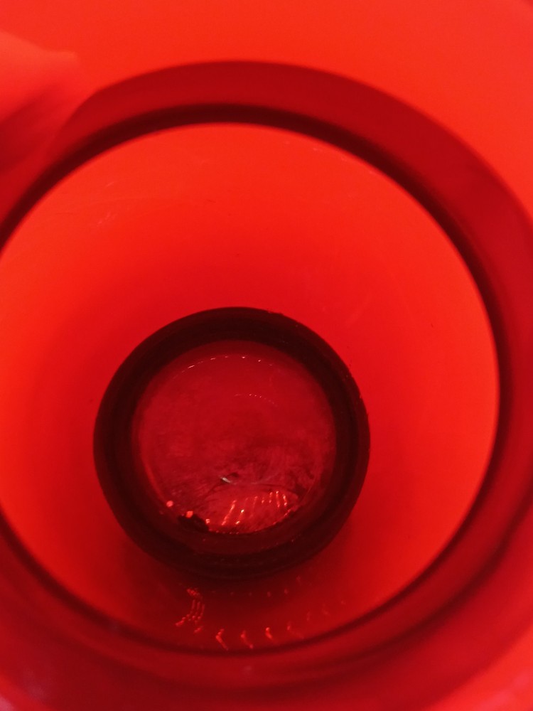 Vintage Ruby Red Glass Vase
