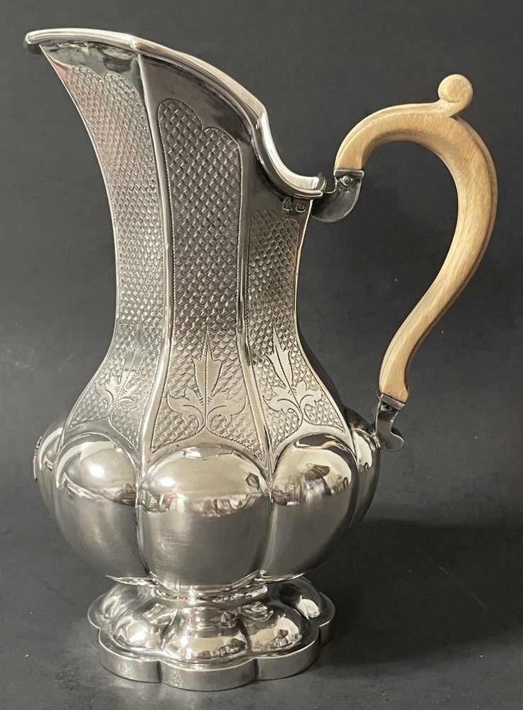 Original Antique 1863 Austrian Christian Sander SIlver (13 Loth) Pitcher