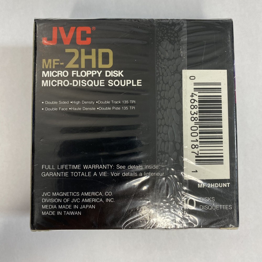 JVC MF-2HD Pack Of 10 Micro Floppy Disk