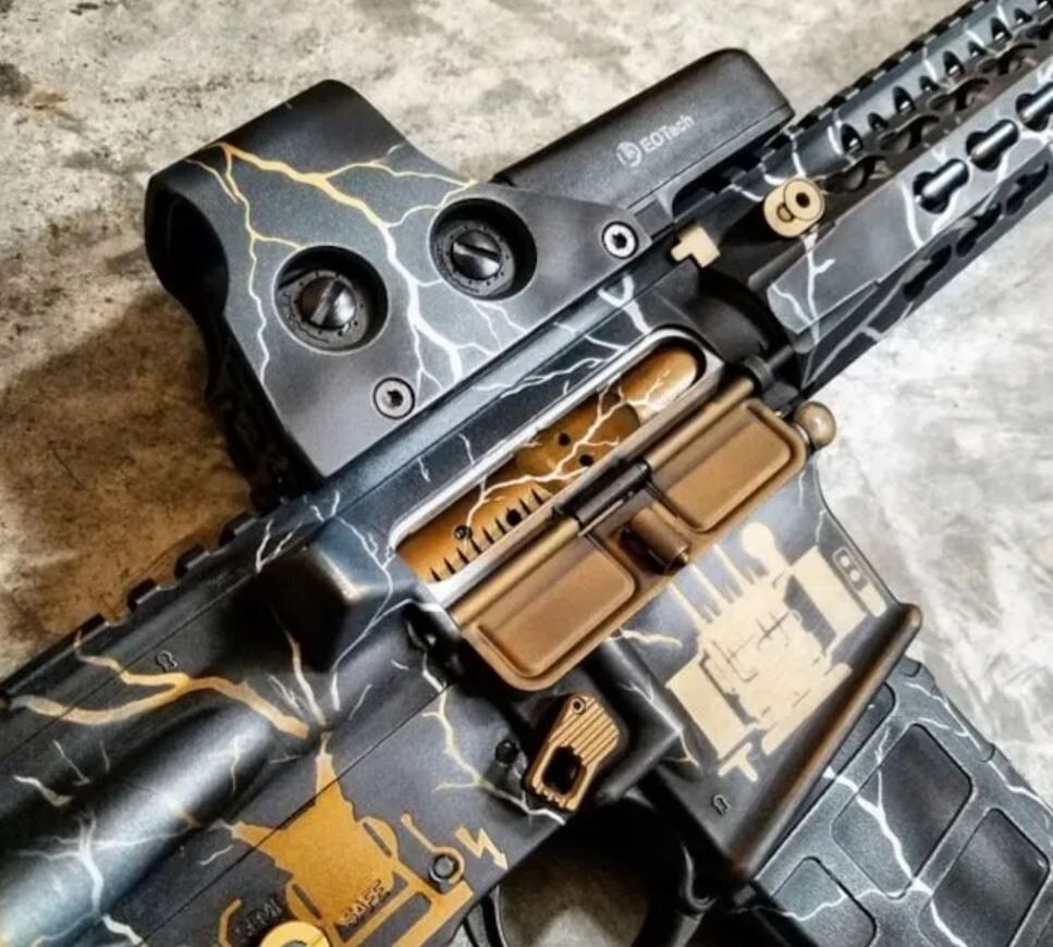 Lightning Bolt Stencil | Compatible with Cerakote, Duracoat, Gunkote