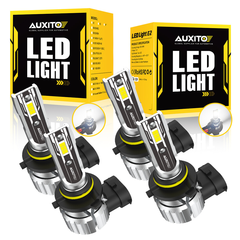 AUXITO Combo 4 9005 + 9006 LED Headlight Kit Bulbs High Low Beam White 80000LM