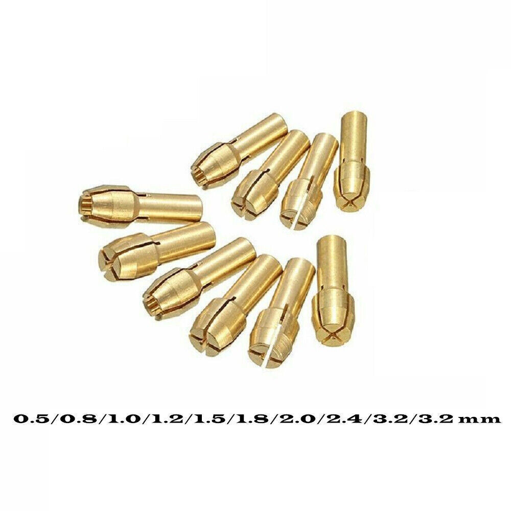 10pc Collet Nut Kit Quick Change Tools Part Power Rotary for Dremel Accessories