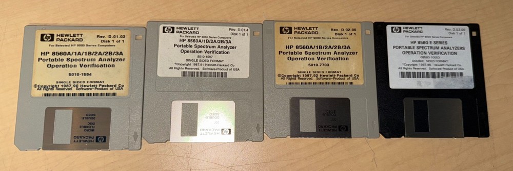 HP 8560A/1A/1B/2A/2B/3A Portable Spectrum Analyzer Operation Verification #B2