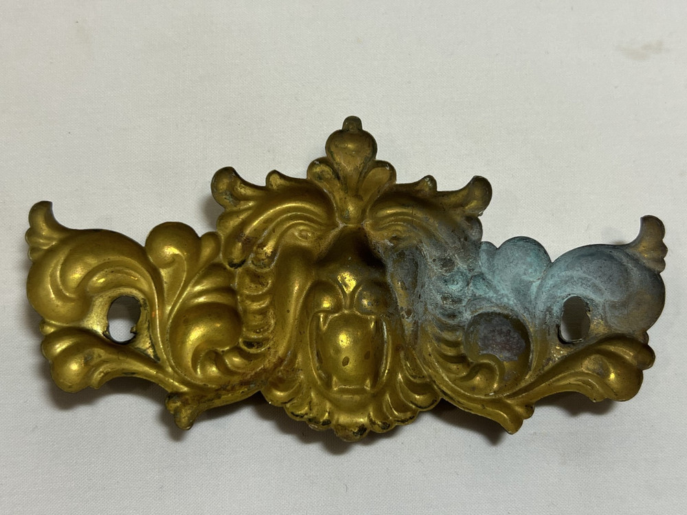 4X Antique Brass Drawer Pulls Drop Handles Hardware Lion Head Motif