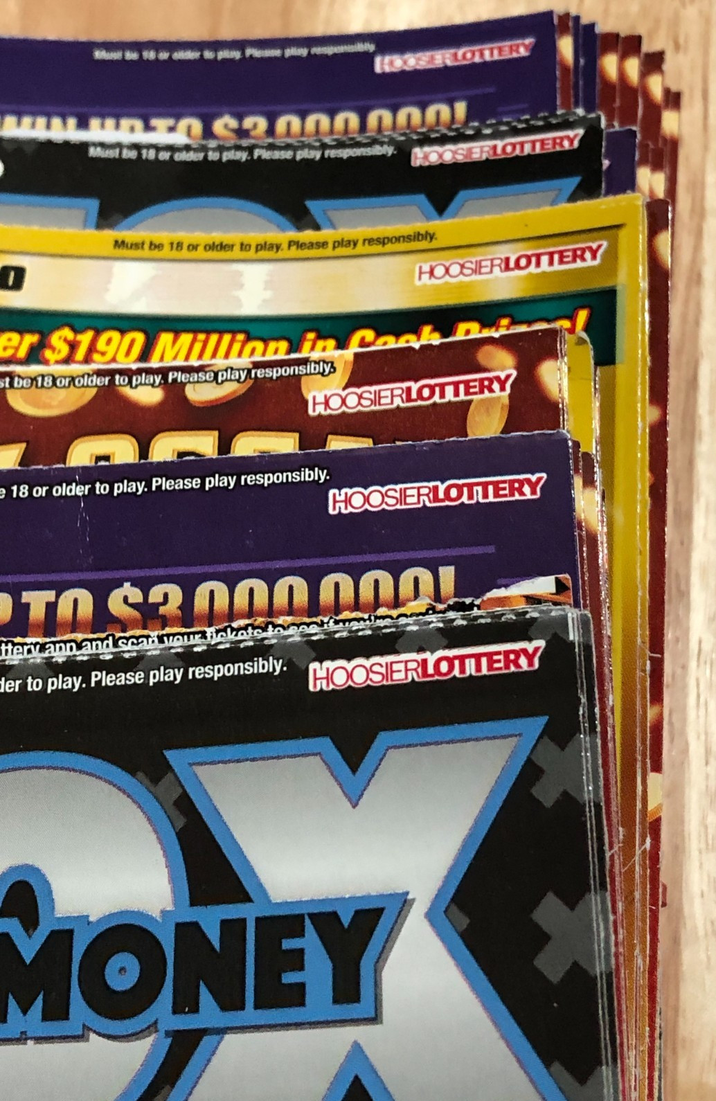 $6,000 Worth of Indiana NON-WINNING used $50 Lottery Scratch off Tickets 2025