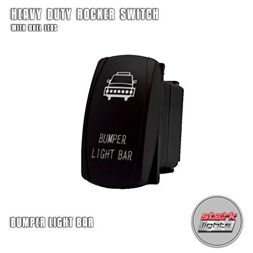 Bumper Light BAR - - Laser Etched Toggle Switch 20A 12V - BUMPER LIGHT BAR Red