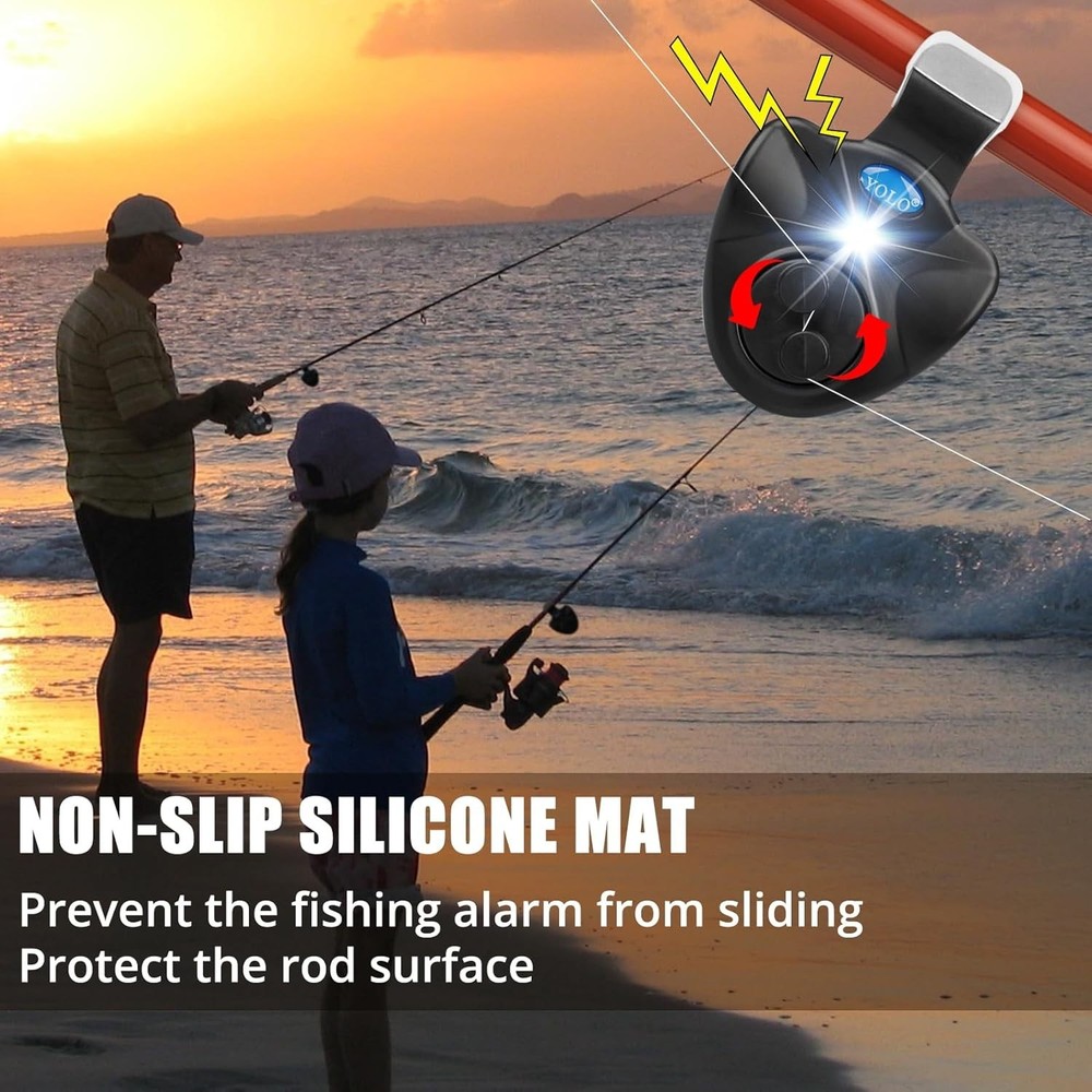 Electronic Bite Alert for Multiple Fishing Rods
