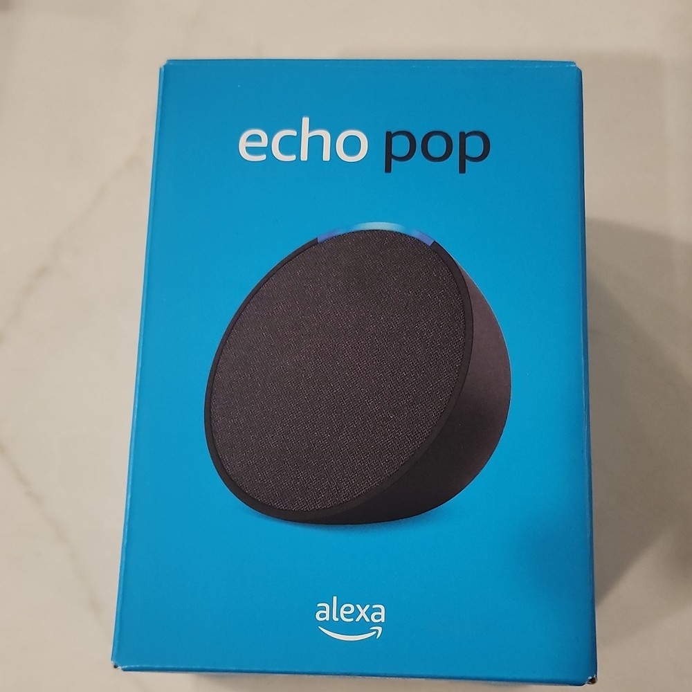 Amazon Echo Pop Smart Speaker Alexa, Bluetooth Wi-Fi, Black, Voice Search