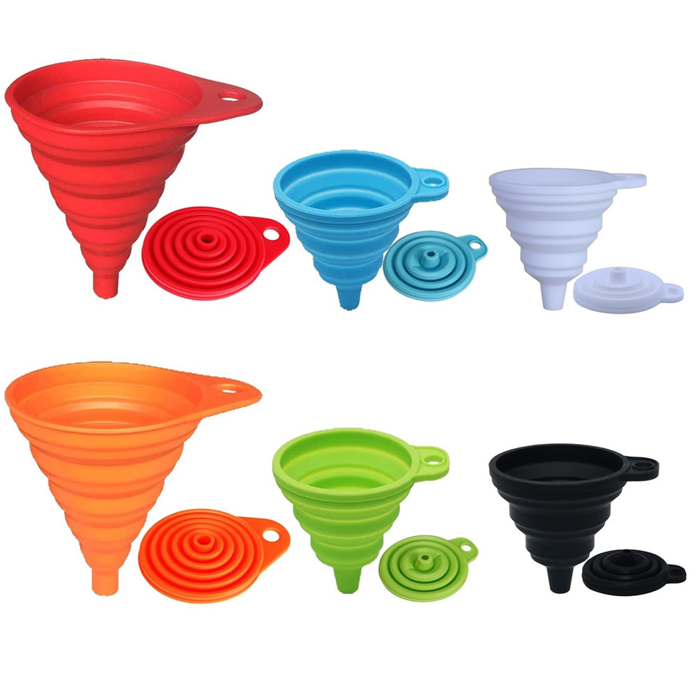 Kongnai Kitchen Funnel Set, Small and Large, Kitchen Gadgets Accessories Foldabl