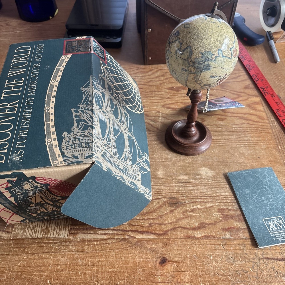 Authentic Models Mercator Terrestrial 4” Globe c.1580 On Stand By AM