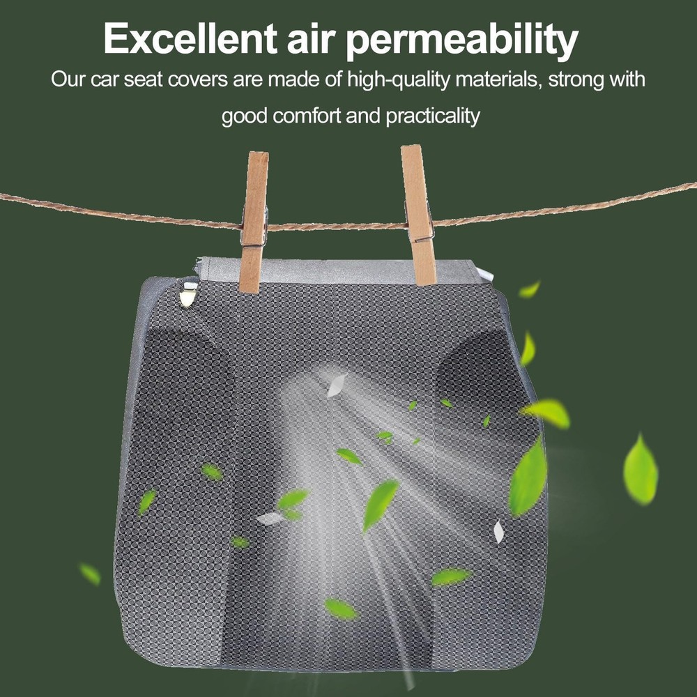 Driver Side Bottom Replacement Cloth Seat Cover Compatible with Dark Gray