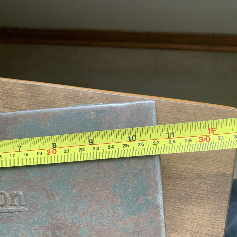 Vintage Snap On Embossed 1920-44 Socket Wrenches Heavy EMPTY Metal Box RARE