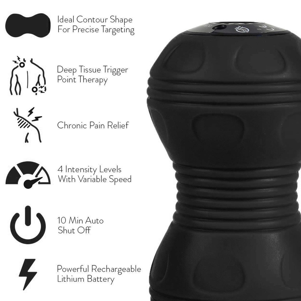 Vibrating Peanut Massage Ball - Deep Tissue Trigger Point Therapy, ... Fast Ship